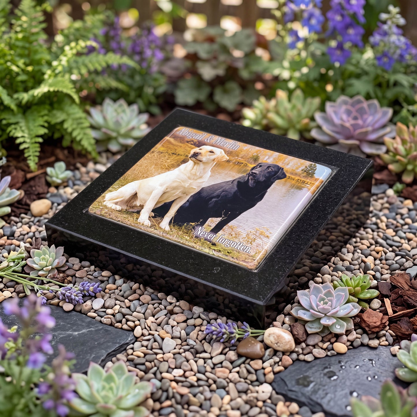 Granite Wedge with Ceramic Plaque