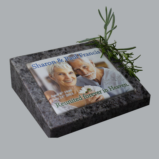 Granite Wedge with Ceramic Plaque