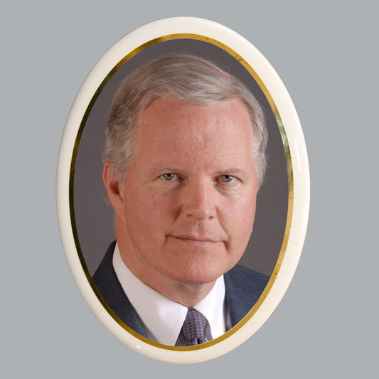 Ceramics - OVAL with real gold line