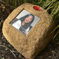 Memorial Rock with Ceramic Plaque