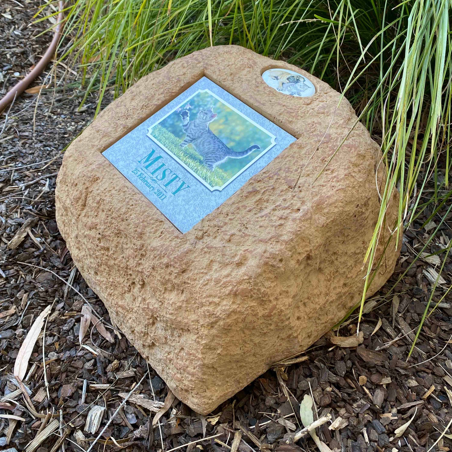 Memorial Rock with Ceramic Plaque