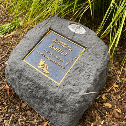 Memorial Rock with Ceramic Plaque