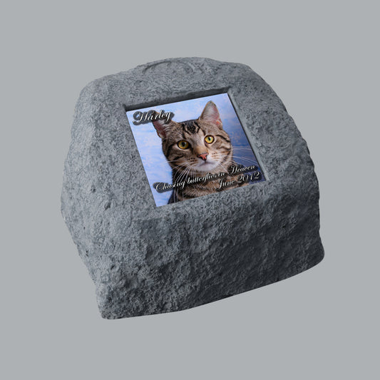 Memorial Rock with Ceramic Plaque